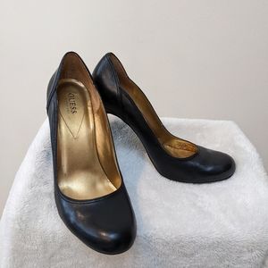 GUESS leather black heels size 11